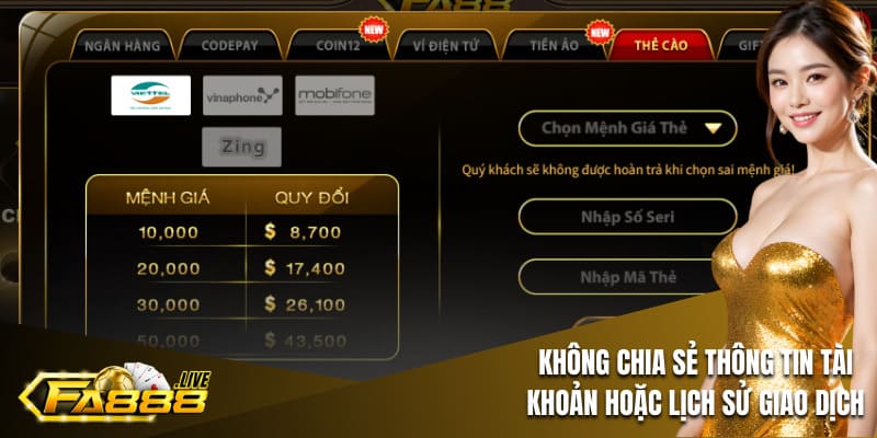 Trách nhiệm của người chơi đảm bảo quyền riêng tư