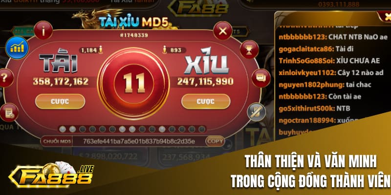 Thân thiện và văn minh trong cộng đồng thành viên